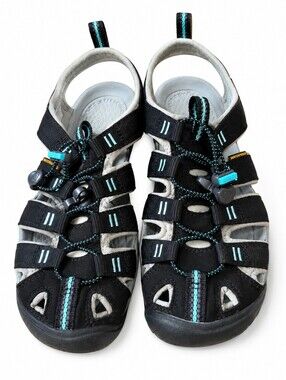 KEEN Newport H2 Women's Waterproof Sport Sandals Black/Blue Size 7 US EU 37.5